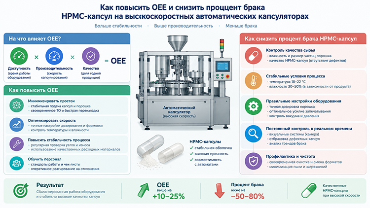 Как повысить OEE и снизить процент брака HPMC-капсул 